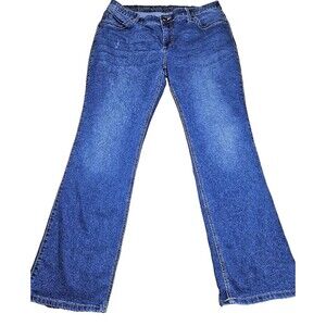 Wrangler Q-Baby Jeans Women's 17/18x34 Bootcut High Rise Blue Western Cowgirl